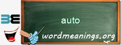 WordMeaning blackboard for auto